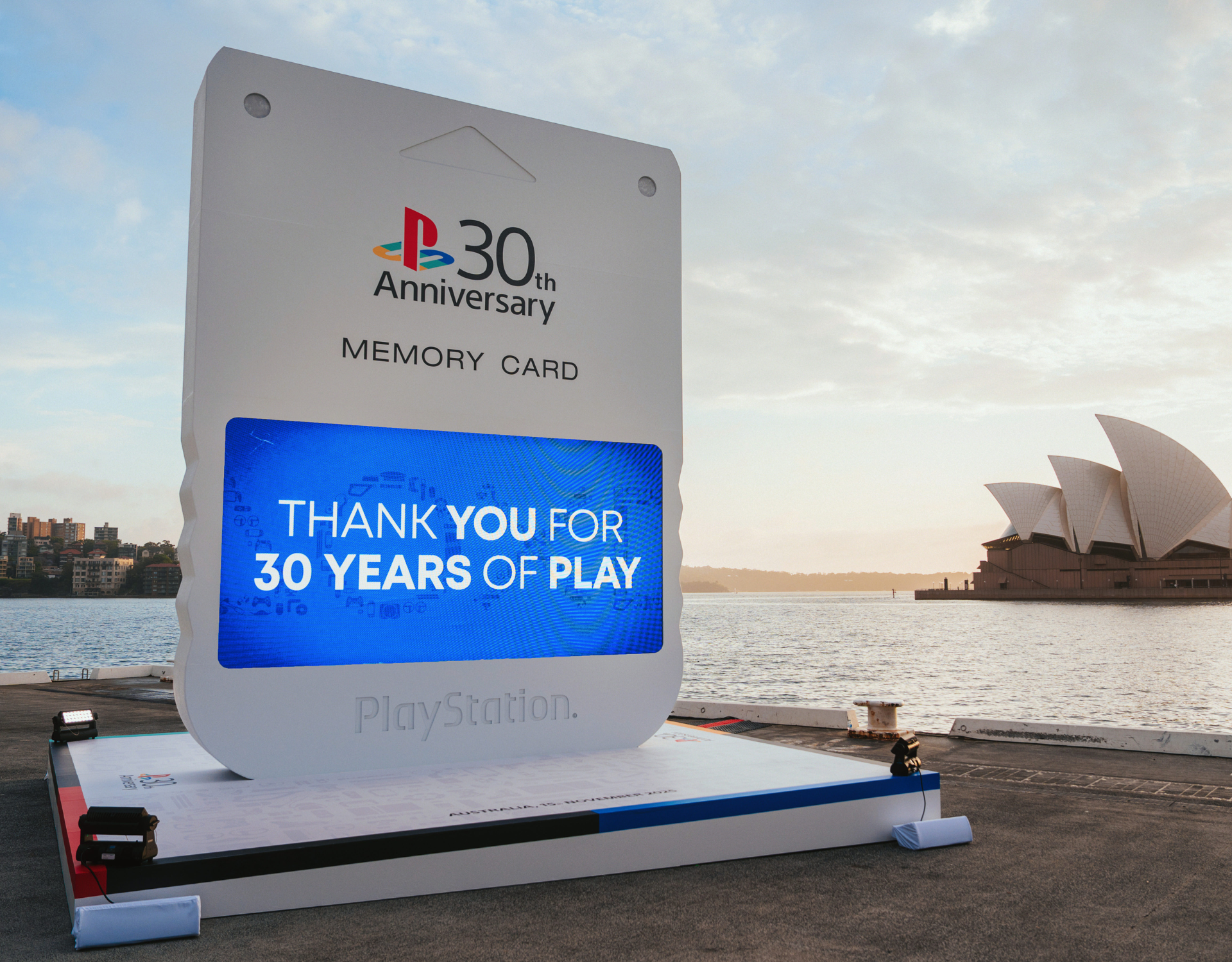 PlayStation Celebrates 30 Years in Australia With a Giant Memory Card at Sydney’s Harbour